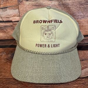 Sportcap Brownfield Power & Light Trucker Hat Men's OSFA Beige Vintage